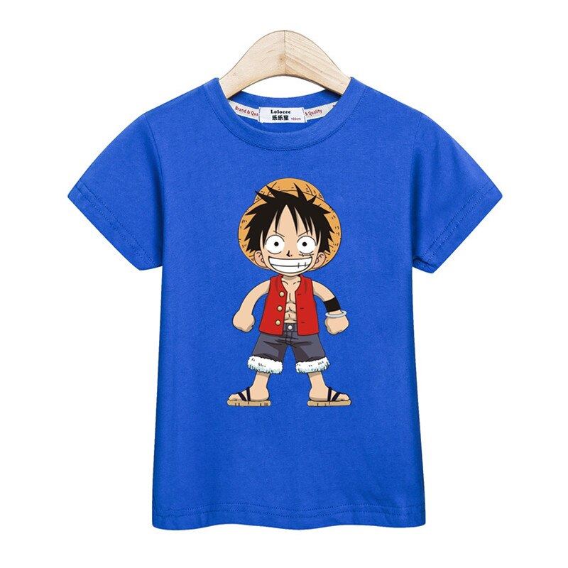 Little Luffy boys shirt new casual tops kids costume short sleeve cotton t-shirt