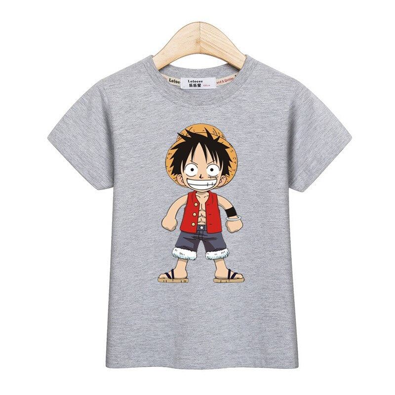 Little Luffy boys shirt new casual tops kids costume short sleeve cotton t-shirt