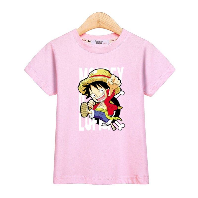 Little Luffy boys shirt new casual tops kids costume short sleeve cotton t-shirt