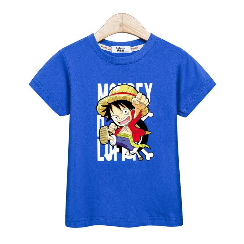 Little Luffy boys shirt new casual tops kids costume short sleeve cotton t-shirt