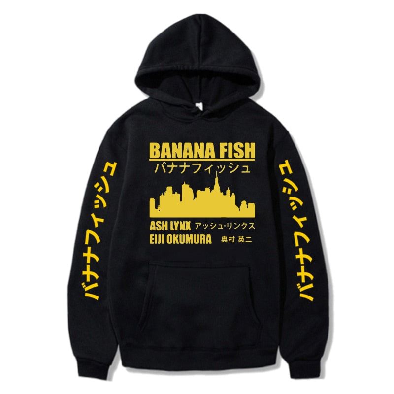 Banana Fish Anime Hoodie Men/Women Popular Fashion Harajuku Banana Fish Hoodies