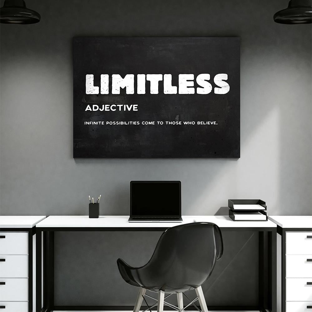 AAHH Canvas Painting Limitless Inspirational Street Hustle Quote on Canvas Wall