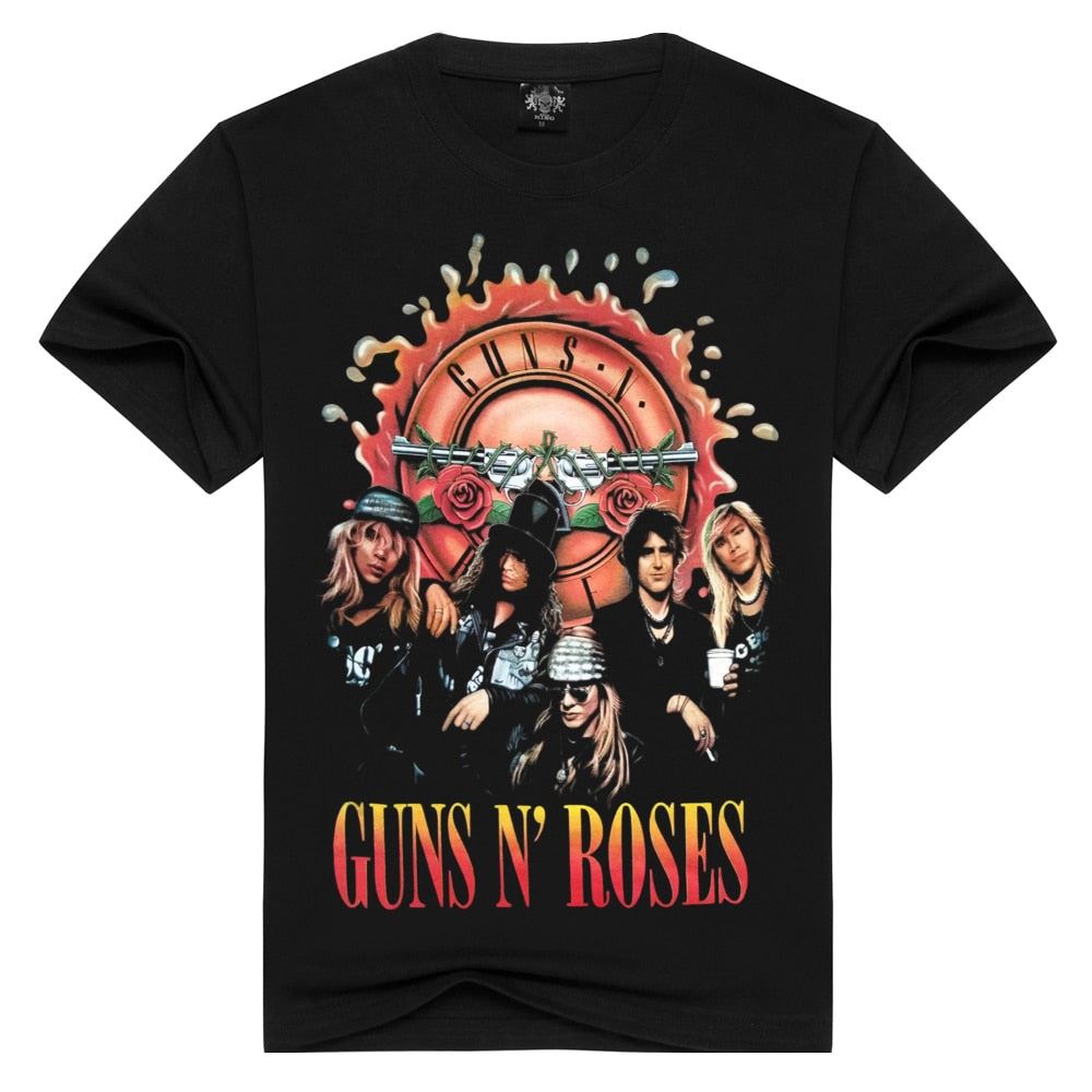 Men's T-shirts 2018 new GUNS N ROSE NIGHTRIAN t shirt men mans tshirt summer cot