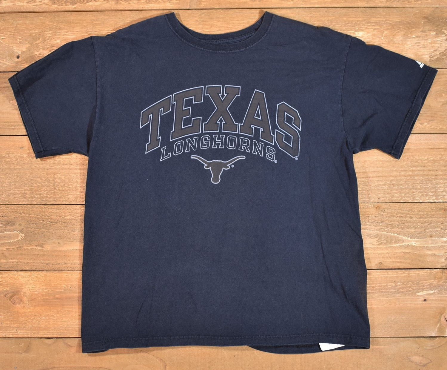 Texas Long Horns Large Mens used t shirt Large Russell Brand NCAA Football Russe