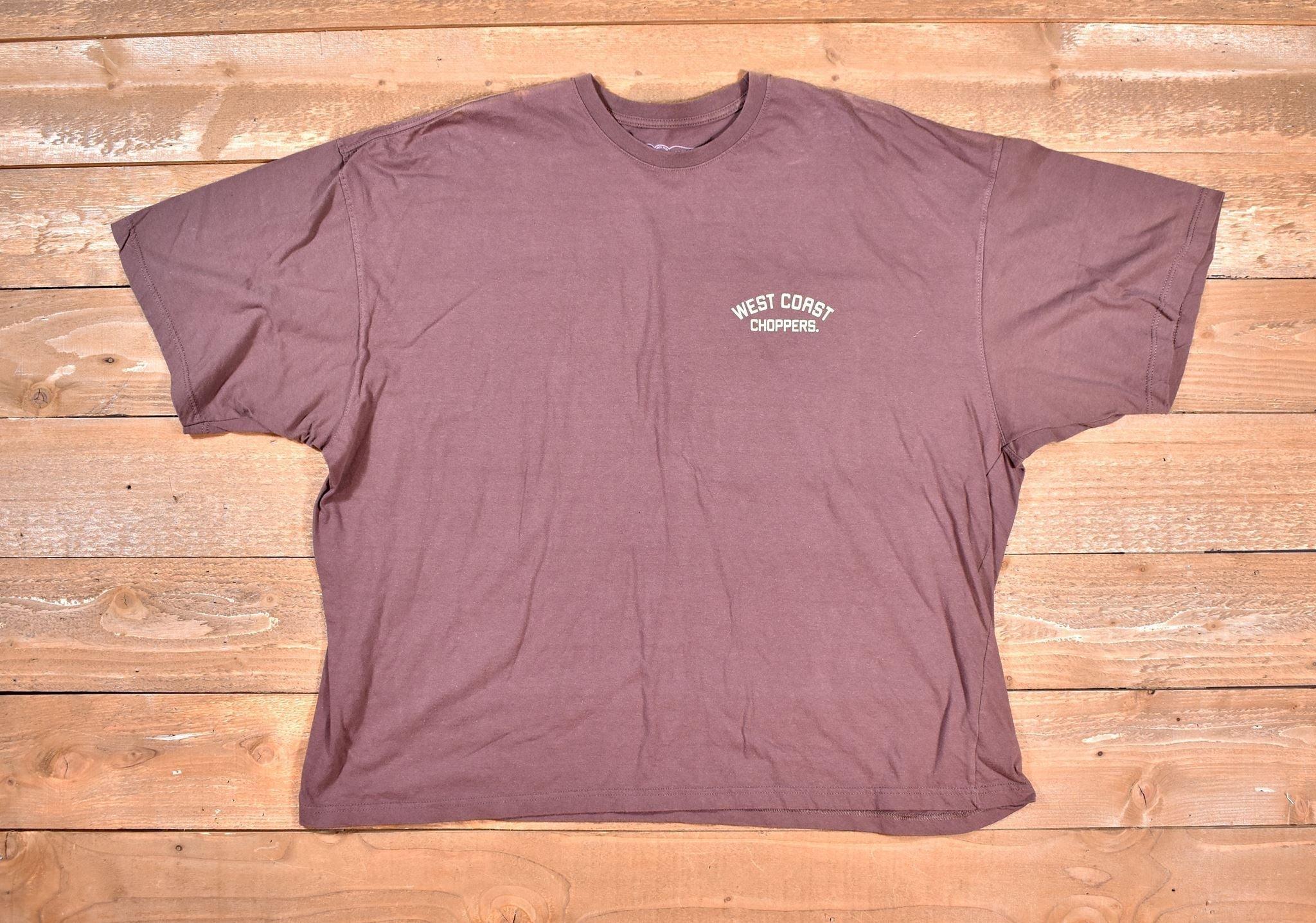 West coast Choppers mens T shirt Brown Authentic Used Vintage