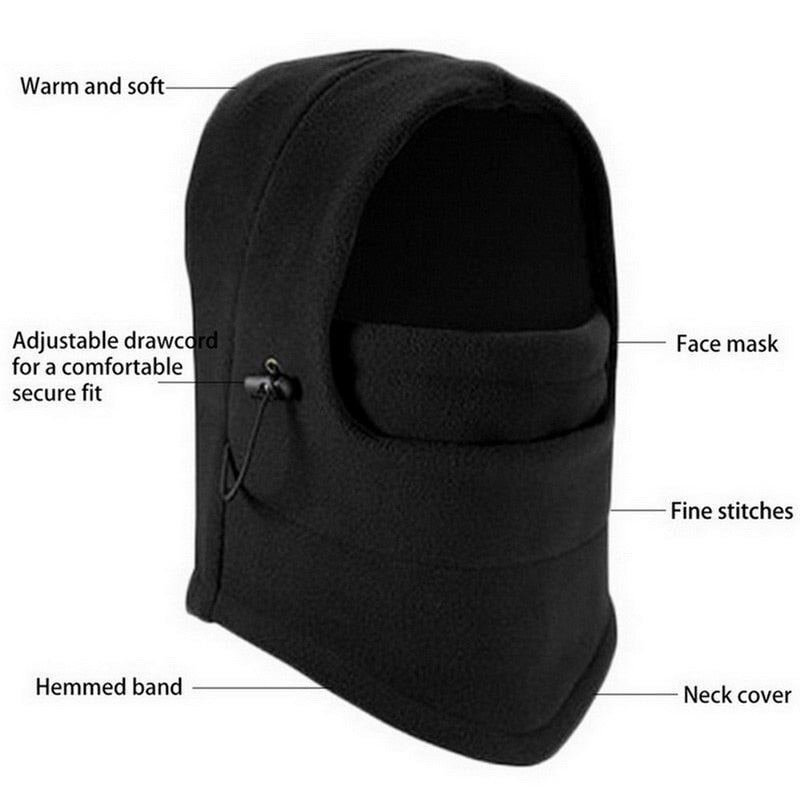 Winter warm Fleece beanies hats for men skull bandana neck warmer balaclava face