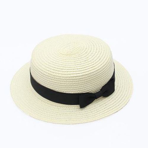 COKK Panama Hat Simple Summer Beach Hat Female Casual Lady Women Flat Brim Bowkn