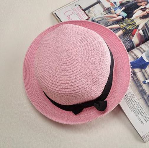 COKK Panama Hat Simple Summer Beach Hat Female Casual Lady Women Flat Brim Bowkn