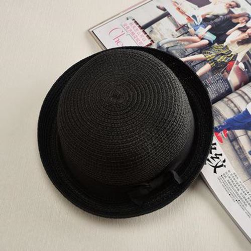 COKK Panama Hat Simple Summer Beach Hat Female Casual Lady Women Flat Brim Bowkn