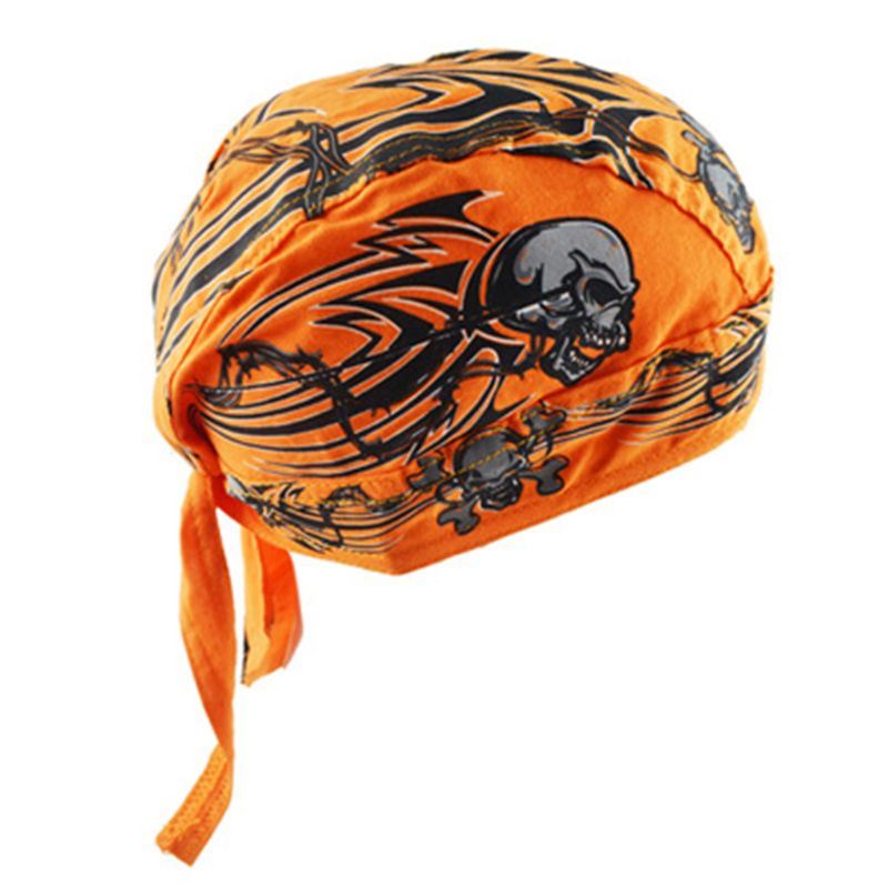 Unisex Motorcycle Biker Skull Cap Beanie Hip Hop Dance Butterfly Print Bandana H