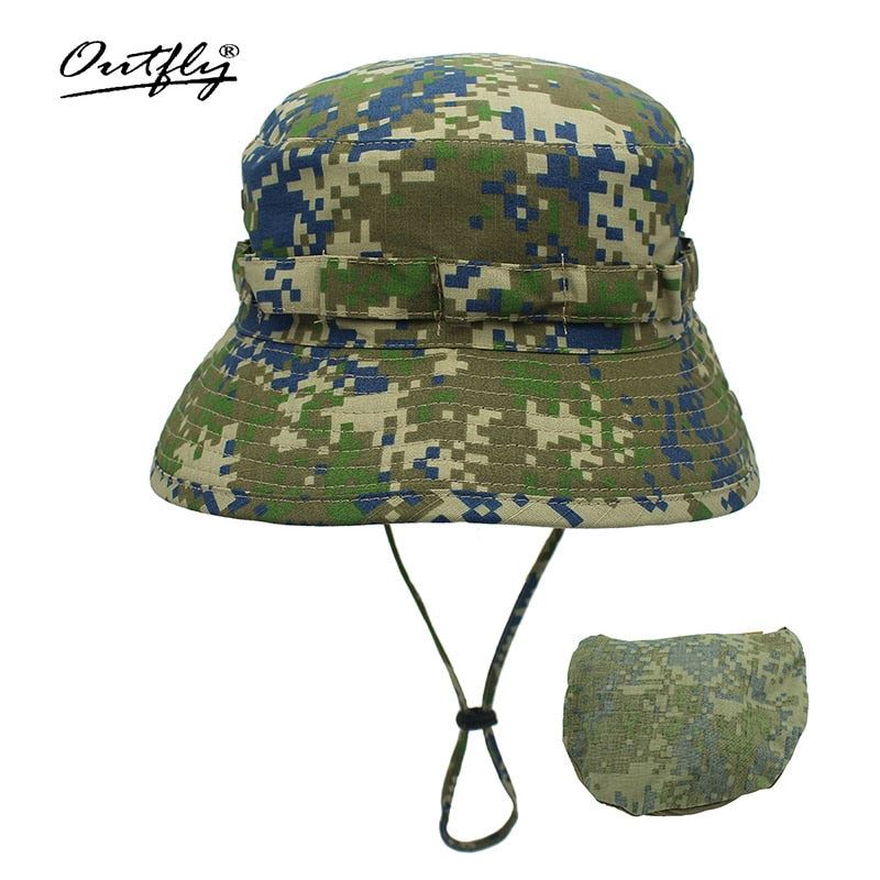 Outfly Digital Camouflage Army Hat Outdoor Camping Men Short Brim Hat Wholesale