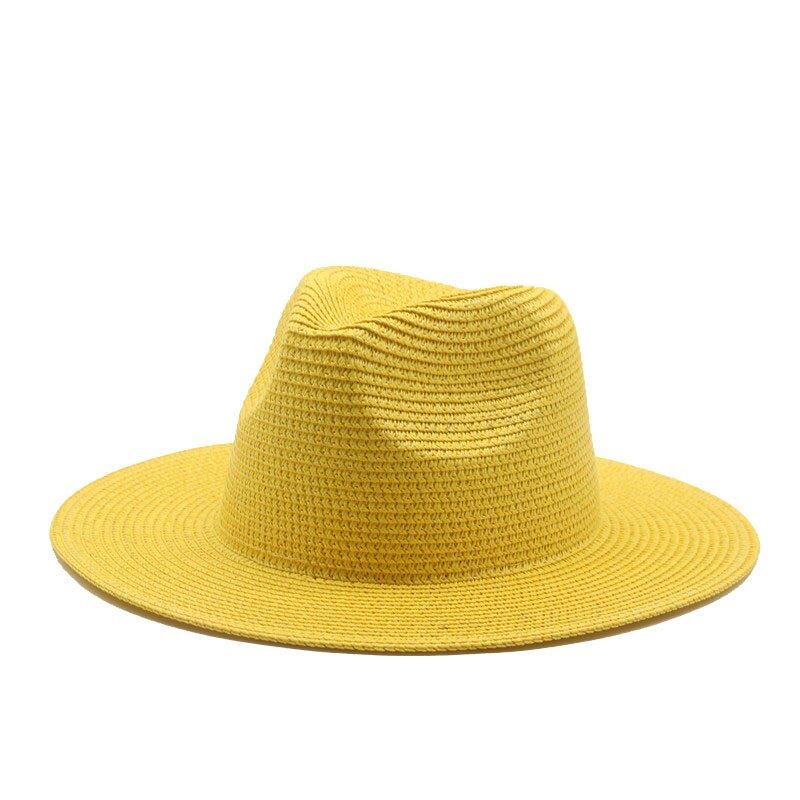 sun hats summer spring women men wide brim solid straw hats outdoor beach travel