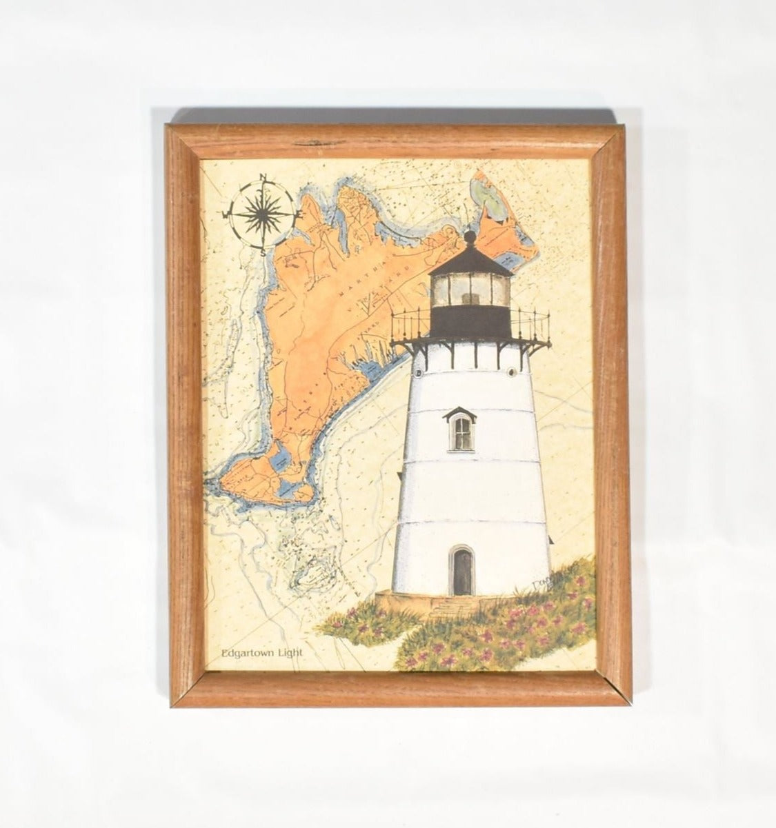 Great American Lighthouses By Donna Elias 1992 Framed Artwork 9x12