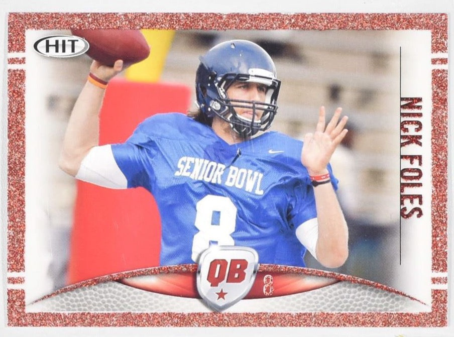 Nick Foles HIT QB Football Card Senior Bowl Red