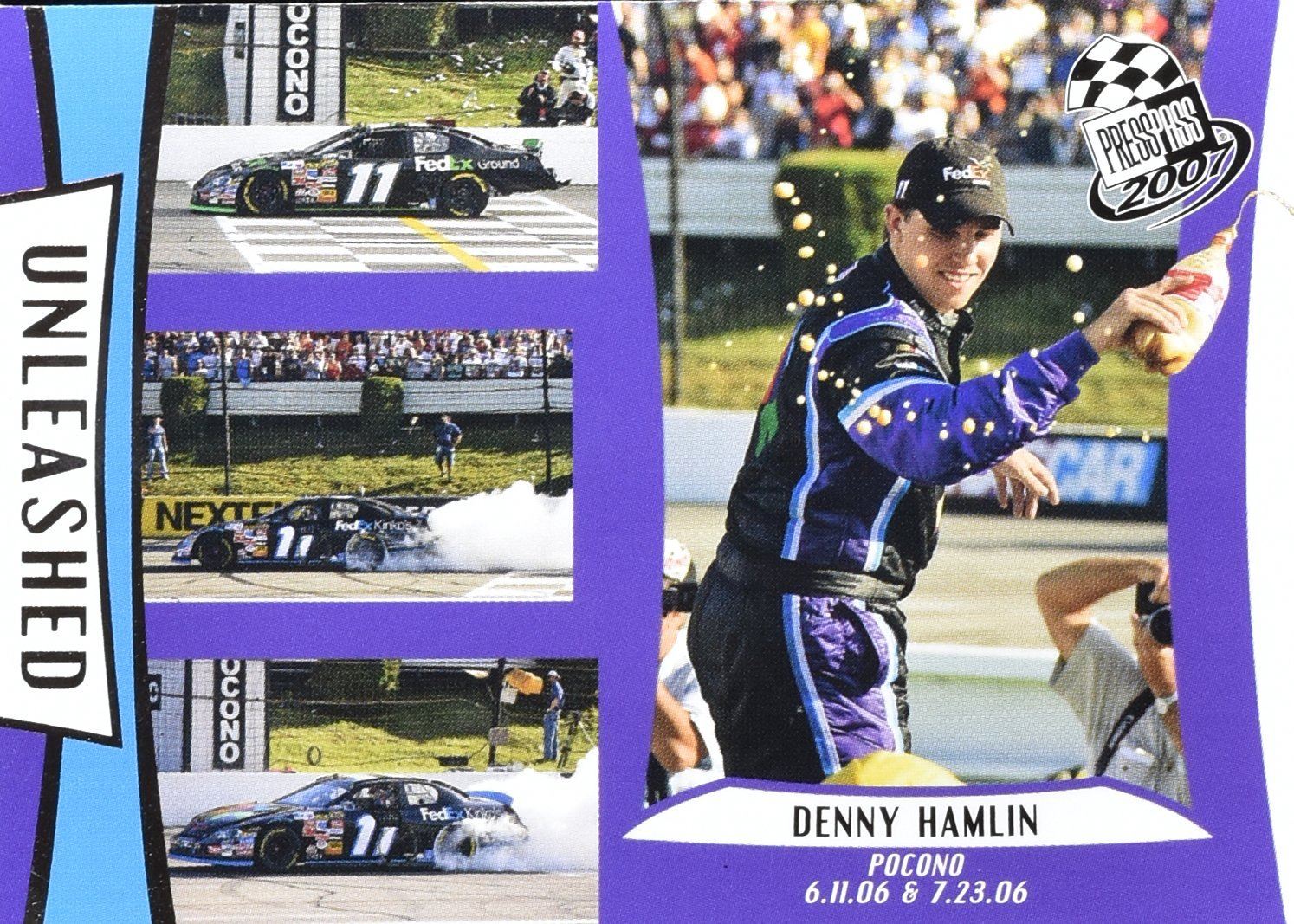 Denny Hamlin Press Pass 2007 Nascar Card Unleashed No. 98