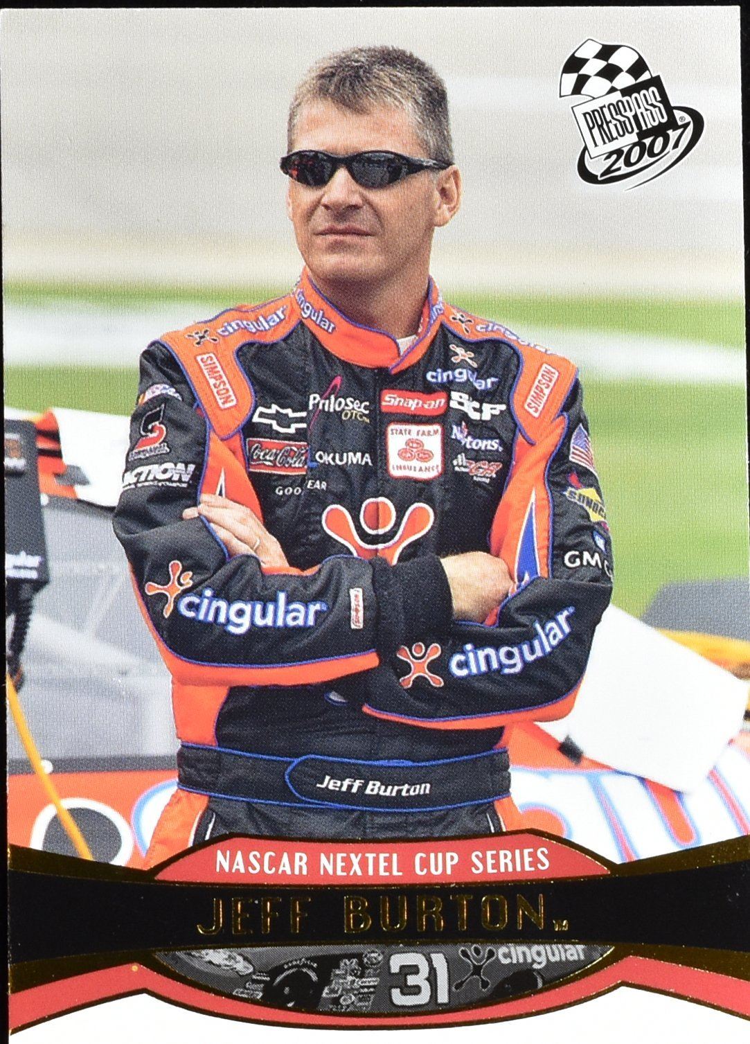 Jeff Burton Nascar Nextel Cup Series 2007 Press Pass Nascar Card