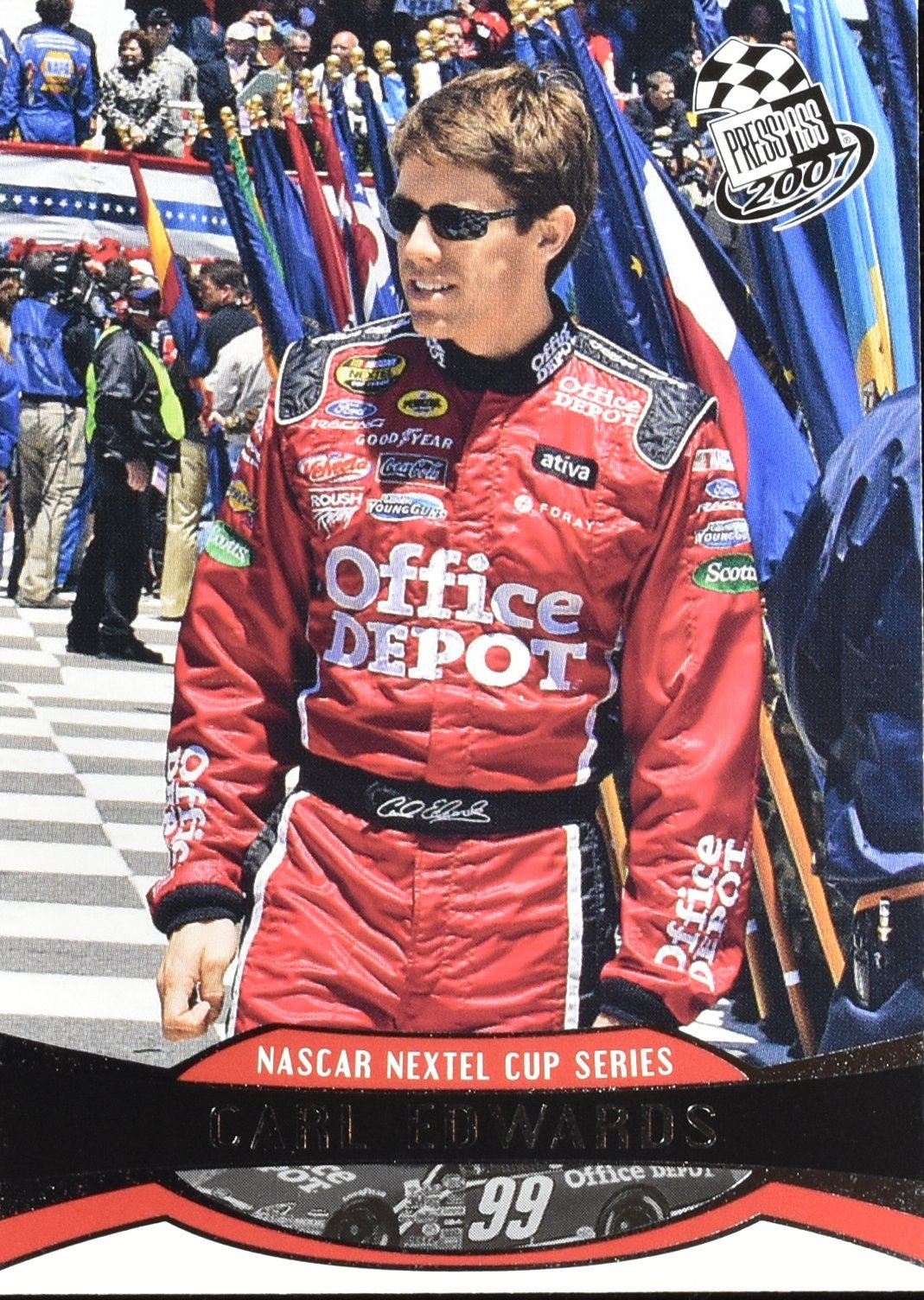 Carl Edwards Press Pass 2007 Nascar Nextel Cup Nascar Card