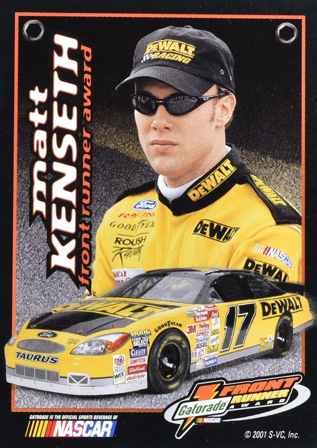 Matt Kenseth 2001 Nascar Card Front Runner 2001