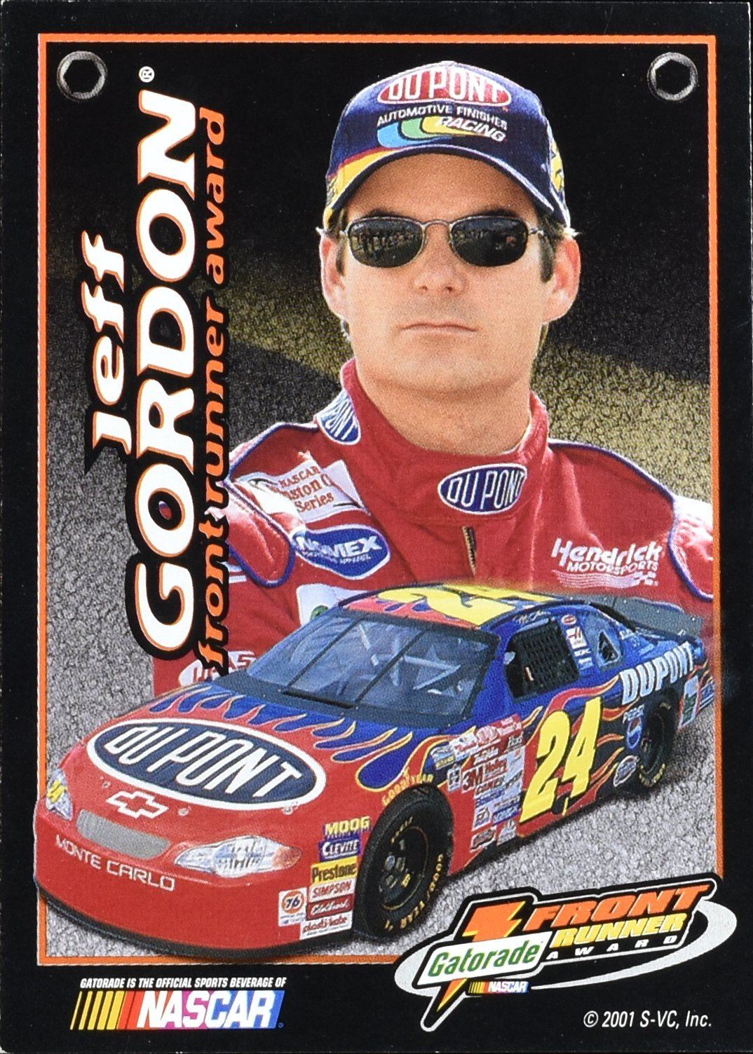 Jeff gordon Front Runner Award 2001 Nascar Card