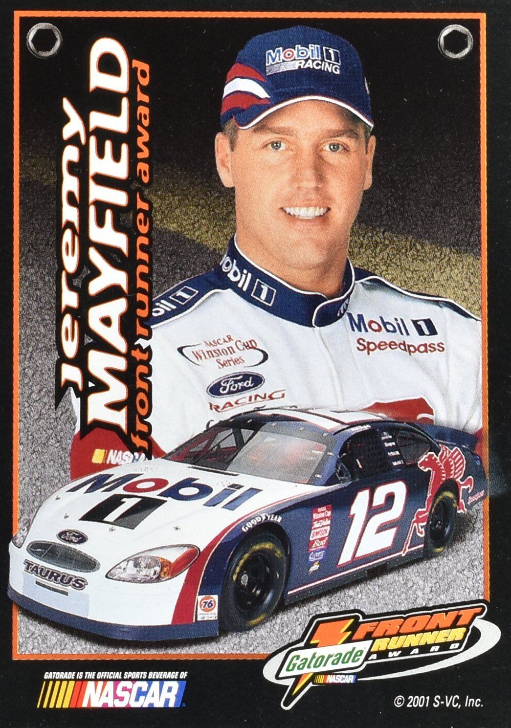 Jeremy Mayfield Front Runner Award 2001 Nascar Card