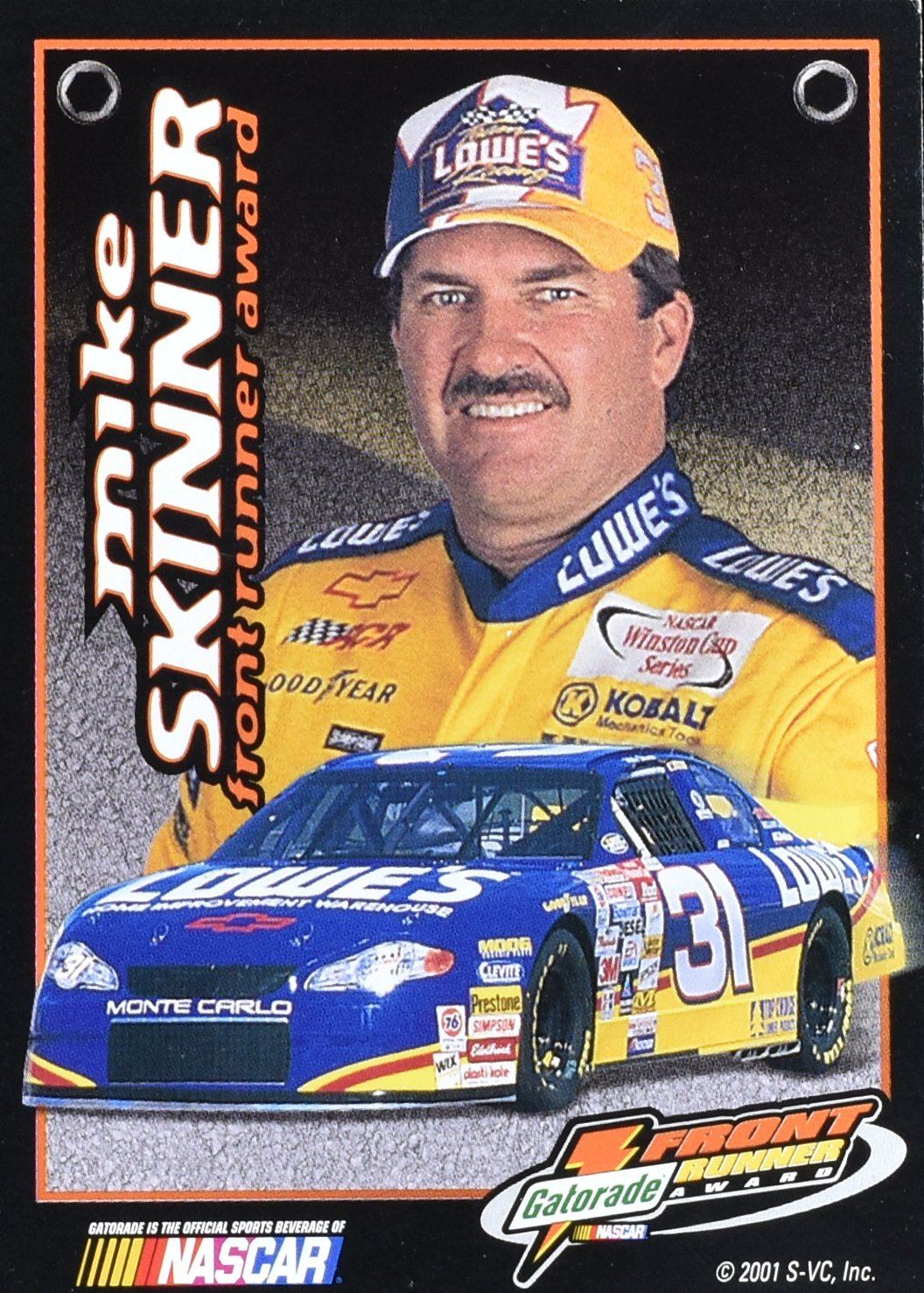 Mike Skinner Nascar Racing Card Front Runner award No. 8