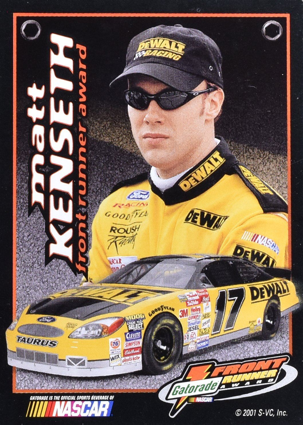 Matt Kenseth Nascar Racing Card Front Runner Award No. 2