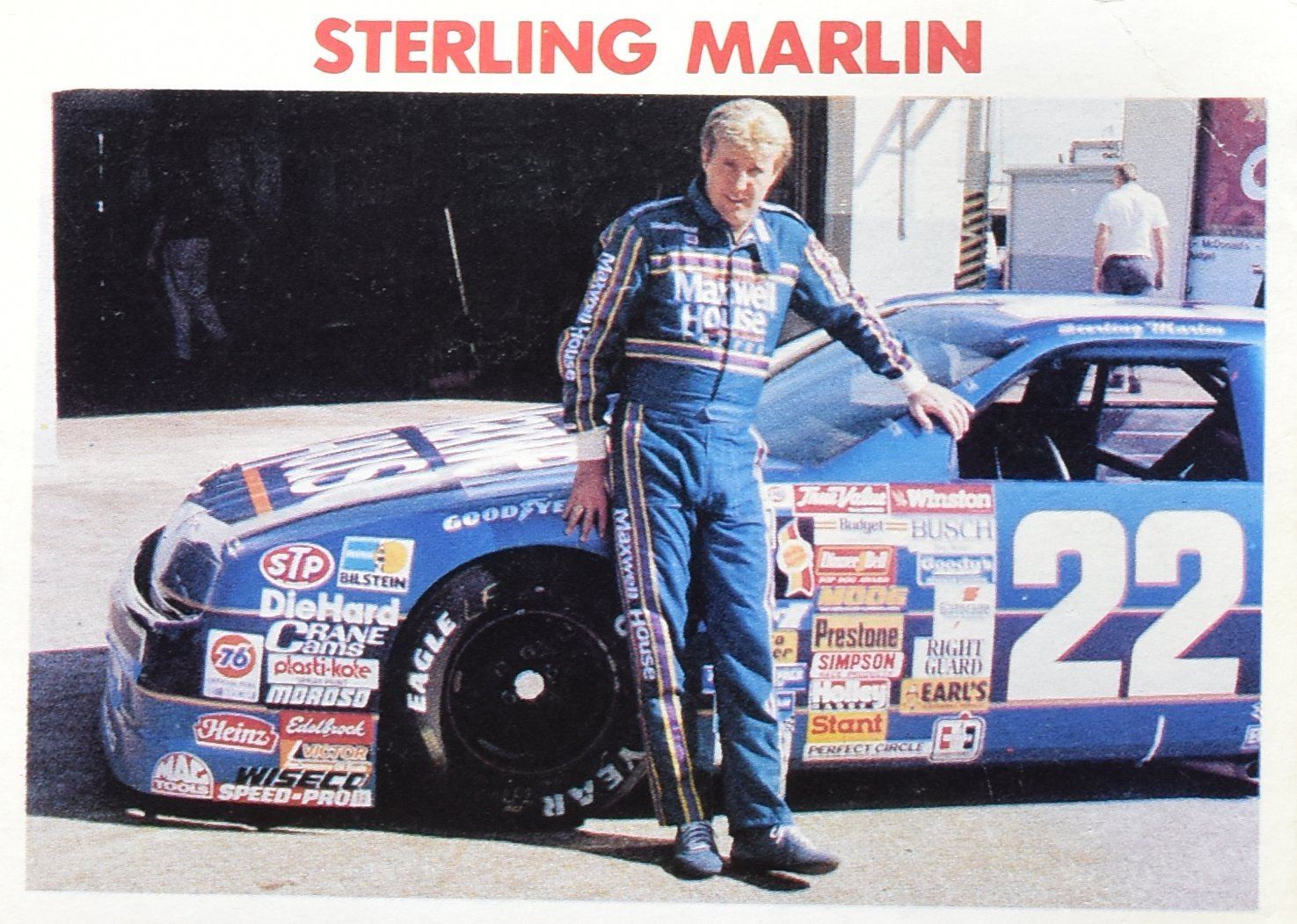 Sterling Marlin Racing Champions nascar Card