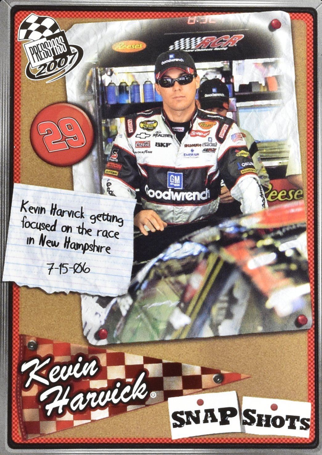 Kevin Harvick Snap Shots Press Pass 2007 SS 11/36 Nascar