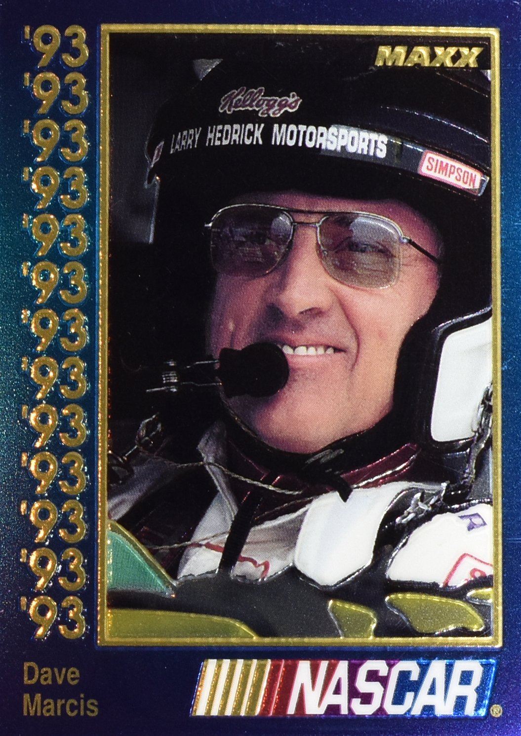 Dave Marcis 1993 MAXX Race Cards Premier Plus Nascar