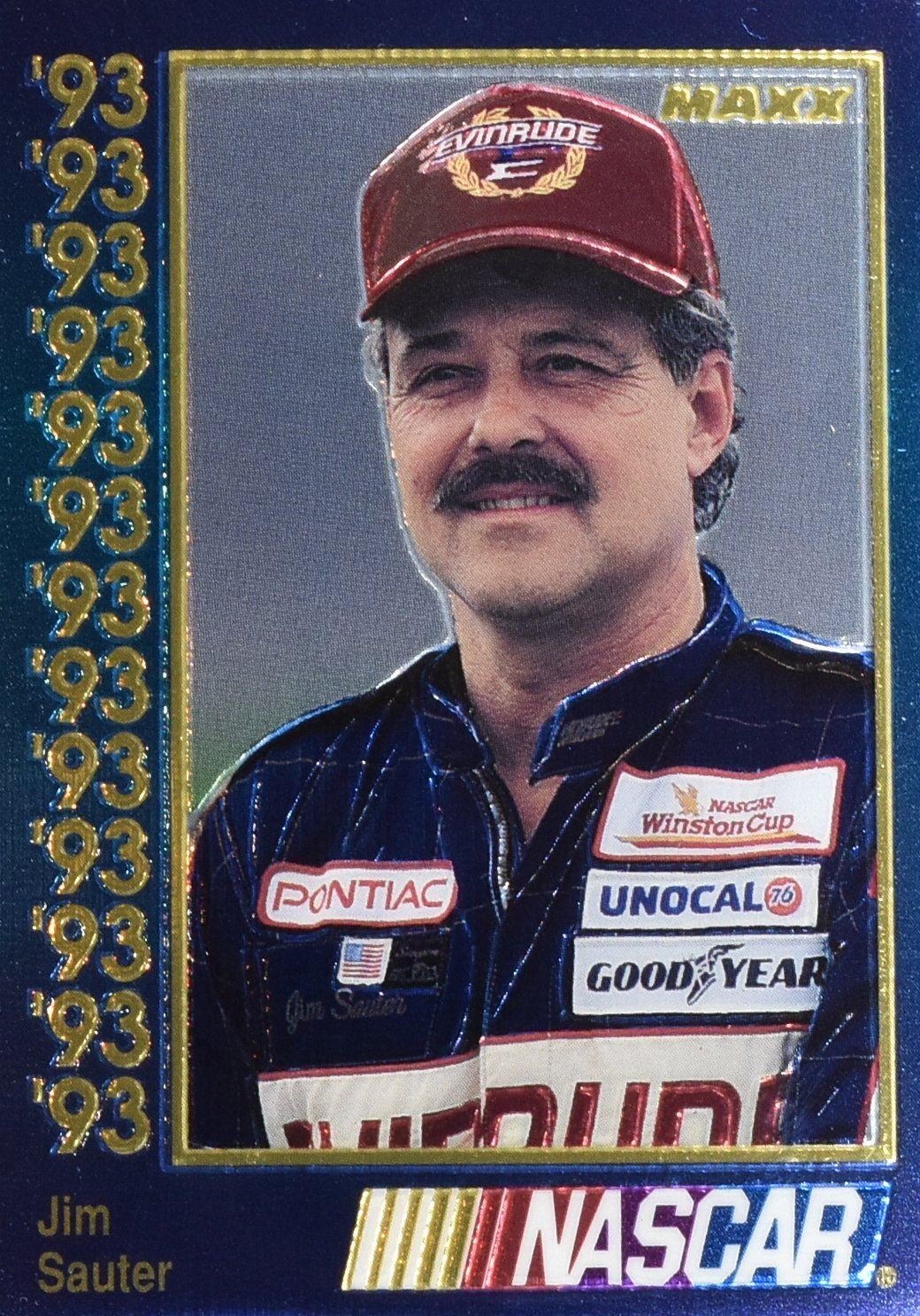 Jim Sauter 1993 MAXX Race Cards Premier Plus Nascar