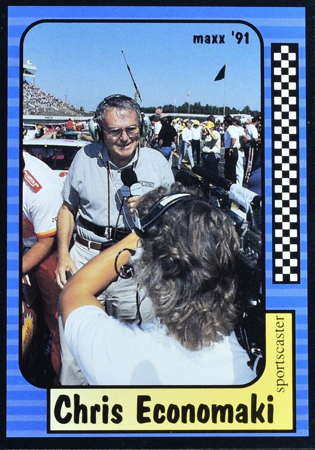 Chris Economaki Sports Caster 1991 Nascar Card MAXX