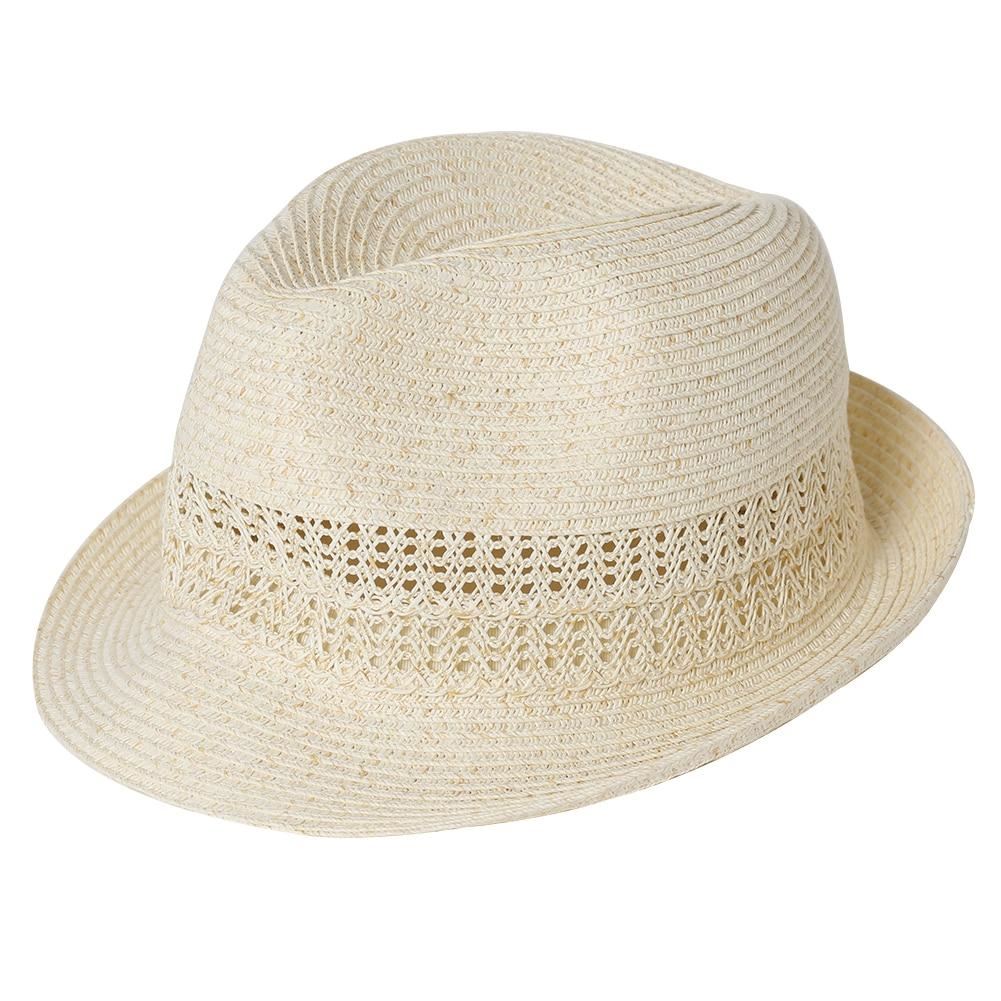 Comhats Summer Straw Fedora For Men Women Short Brim Beach Panama Cuban Sun Hat