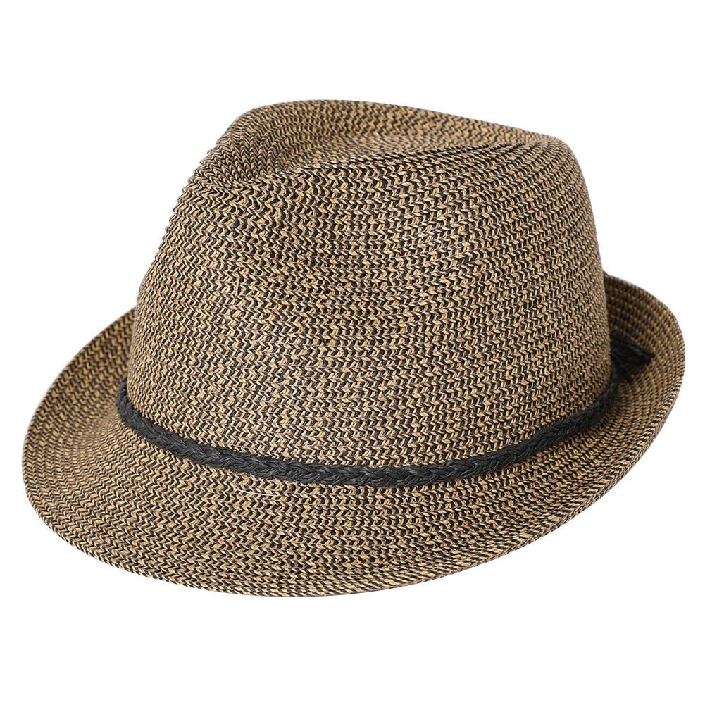 Comhats Summer Straw Fedora For Men Women Short Brim Beach Panama Cuban Sun Hat