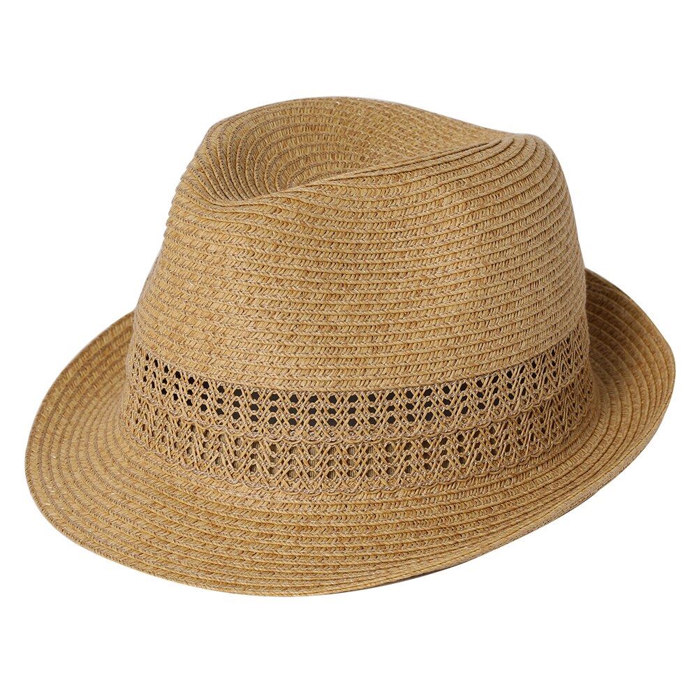 Comhats Summer Straw Fedora For Men Women Short Brim Beach Panama Cuban Sun Hat