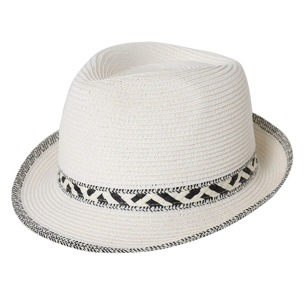 Comhats Summer Straw Fedora For Men Women Short Brim Beach Panama Cuban Sun Hat