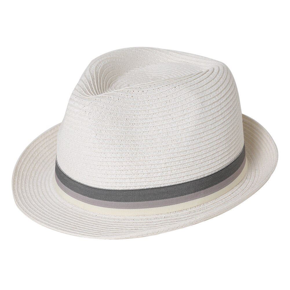 Comhats Summer Straw Fedora For Men Women Short Brim Beach Panama Cuban Sun Hat