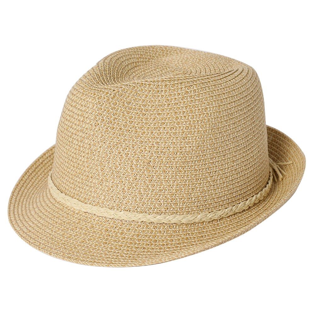 Comhats Summer Straw Fedora For Men Women Short Brim Beach Panama Cuban Sun Hat