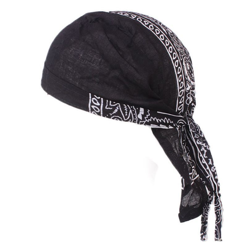 Cycling Bandana Skull Cap Beanie Lightweight Adjustable Cotton Biker Hat Hood