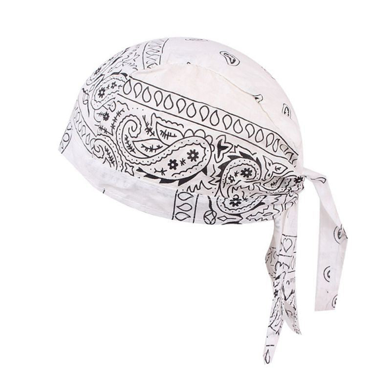 Cycling Bandana Skull Cap Beanie Lightweight Adjustable Cotton Biker Hat Hood