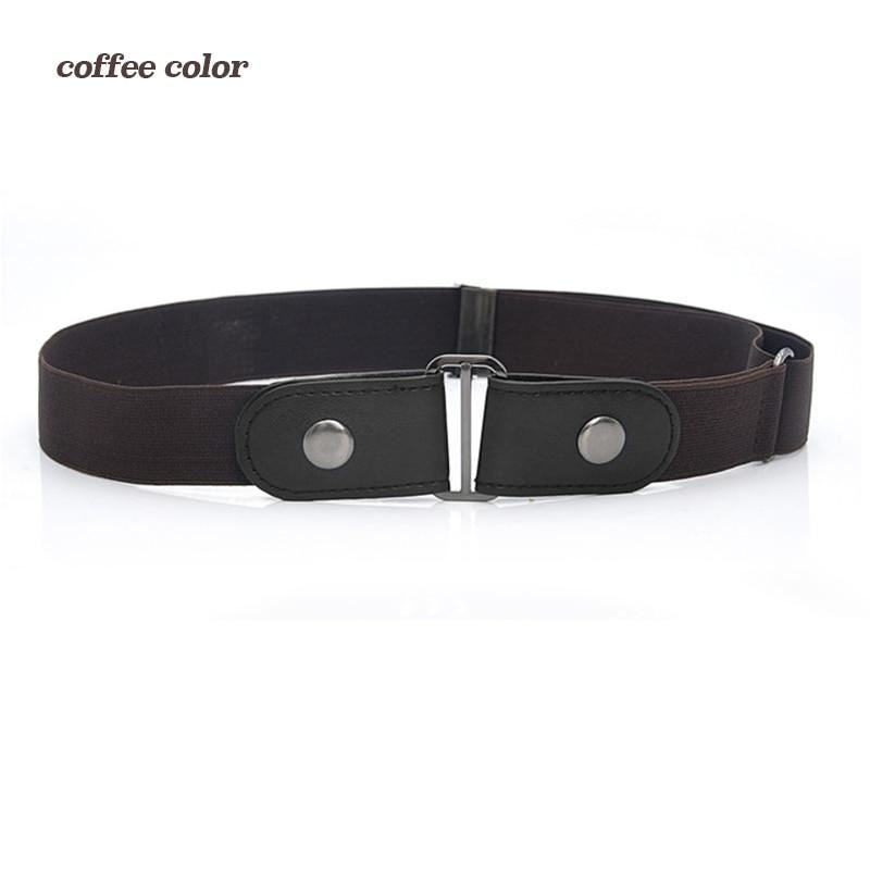 Buckle-free Elastic Invisible Belt for Jeans Genuine Leather Belt without Buckle