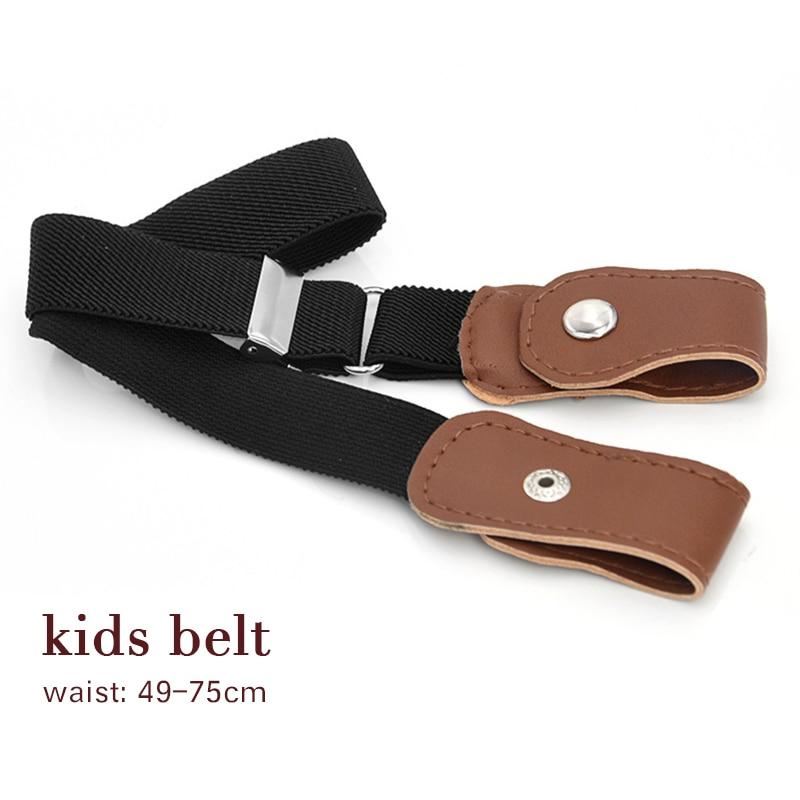 Buckle-free Elastic Invisible Belt for Jeans Genuine Leather Belt without Buckle