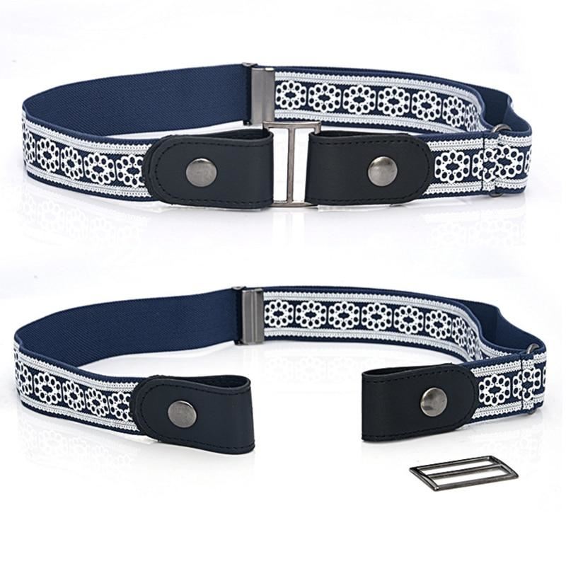 Buckle-free Elastic Invisible Belt for Jeans Genuine Leather Belt without Buckle