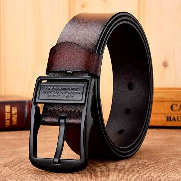 Belt male leather belt men strap male genuine leather luxury pin buckle be