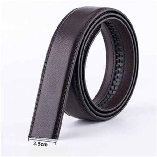 WESTERN AUSPICIOUS Belt No Buckle 3.5CM Cowskin Genuine Leather Belt Men Without