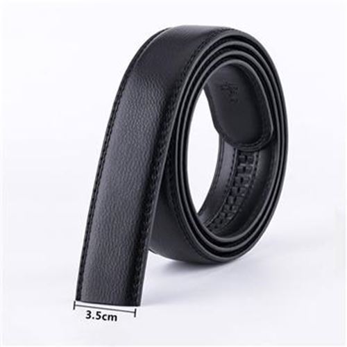 WESTERN AUSPICIOUS Belt No Buckle 3.5CM Cowskin Genuine Leather Belt Men Without