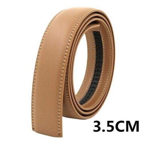 WESTERN AUSPICIOUS Belt No Buckle 3.5CM Cowskin Genuine Leather Belt Men Without