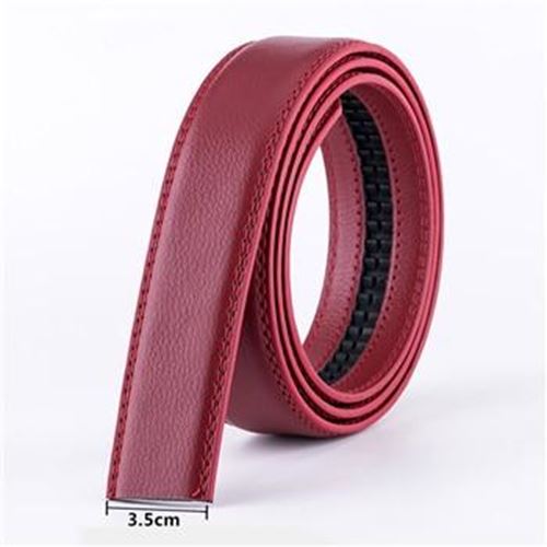 WESTERN AUSPICIOUS Belt No Buckle 3.5CM Cowskin Genuine Leather Belt Men Without