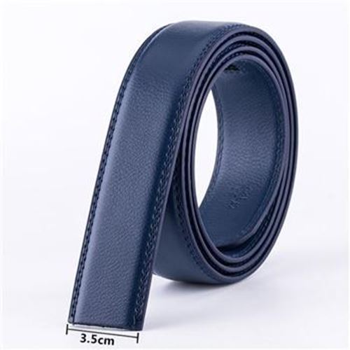 WESTERN AUSPICIOUS Belt No Buckle 3.5CM Cowskin Genuine Leather Belt Men Without