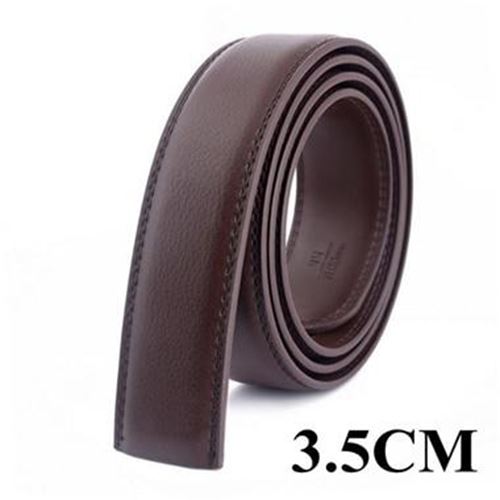 WESTERN AUSPICIOUS Belt No Buckle 3.5CM Cowskin Genuine Leather Belt Men Without