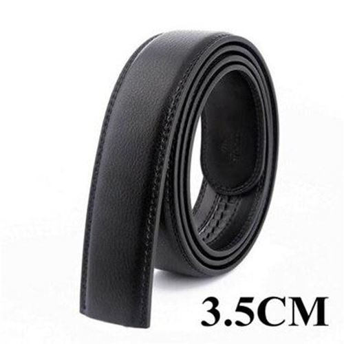 WESTERN AUSPICIOUS Belt No Buckle 3.5CM Cowskin Genuine Leather Belt Men Without